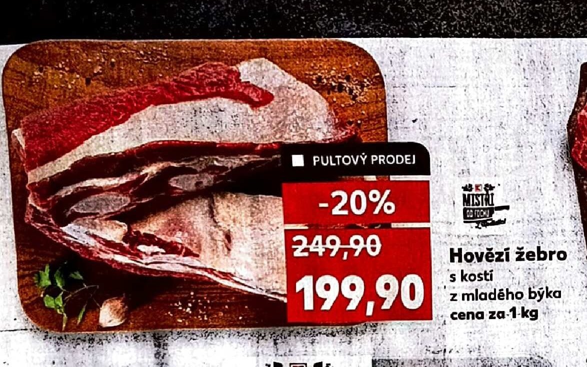 Hovězí žebro s kostí