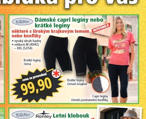 Dámské capri legíny nebo krátké legíny