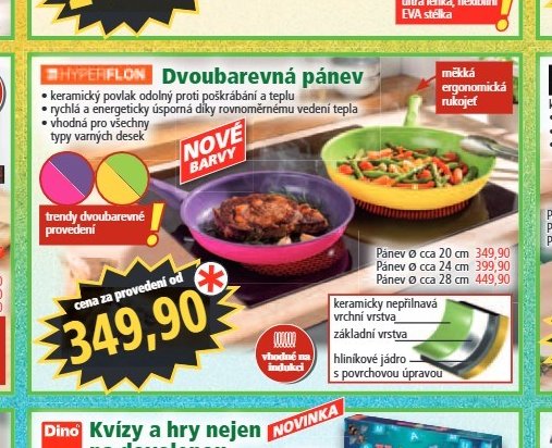 Hyperflon Dvoubarevná pánev