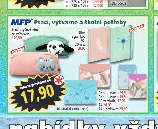 Psací, výtvarné a školní potřeby (MFP)