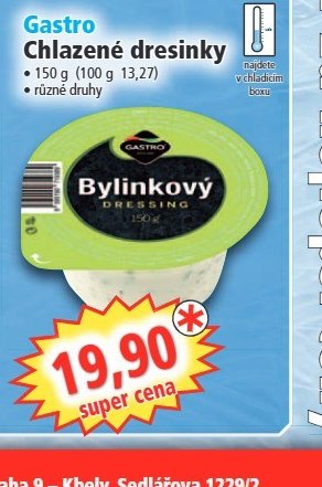 Gastro Chlazené dresinky