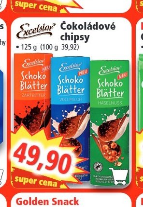 Excelsior Čokoládové chipsy