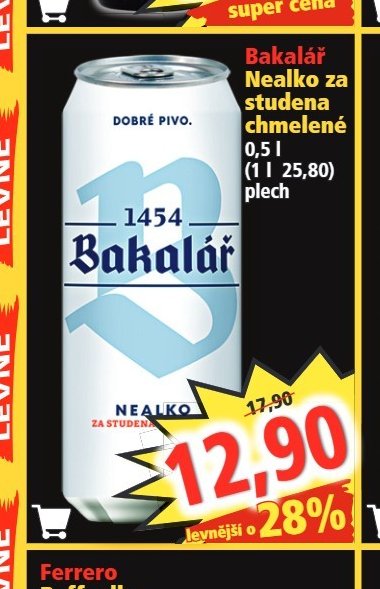 Bakalář Nealko za studena chmelené