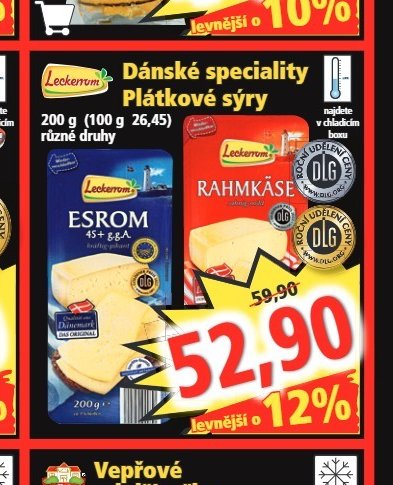 Leckerrom Dánské speciality Plátkové sýry