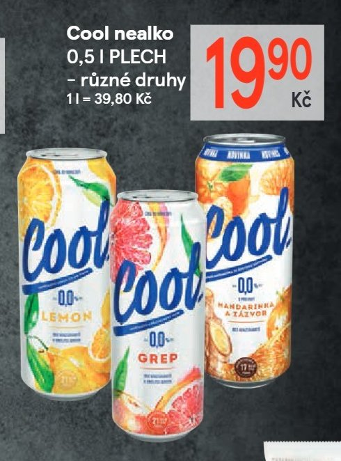 Cool nealko 0,5 l PLECH
