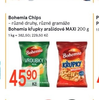 Bohemia Chips, Bohemia křupky arašídové MAXI 200 g
