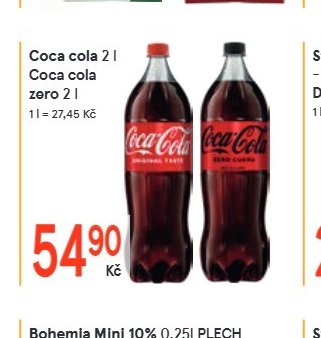 Coca cola 2 l, Coca cola zero 2 l