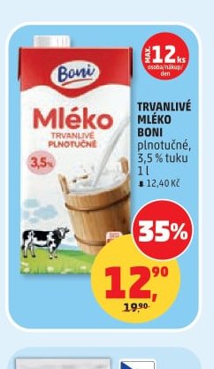 TRVANLIVÉ MLÉKO BONI plnotučné