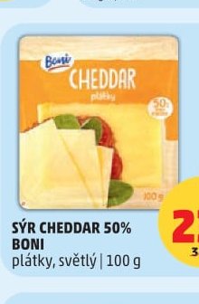 SÝR CHEDDAR 50% BONI