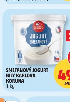 SMETANOVÝ JOGURT BÍLÝ KARLOVA KORUNA