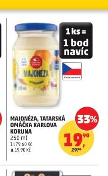 Majonéza, tatarská omáčka Karlova Koruna