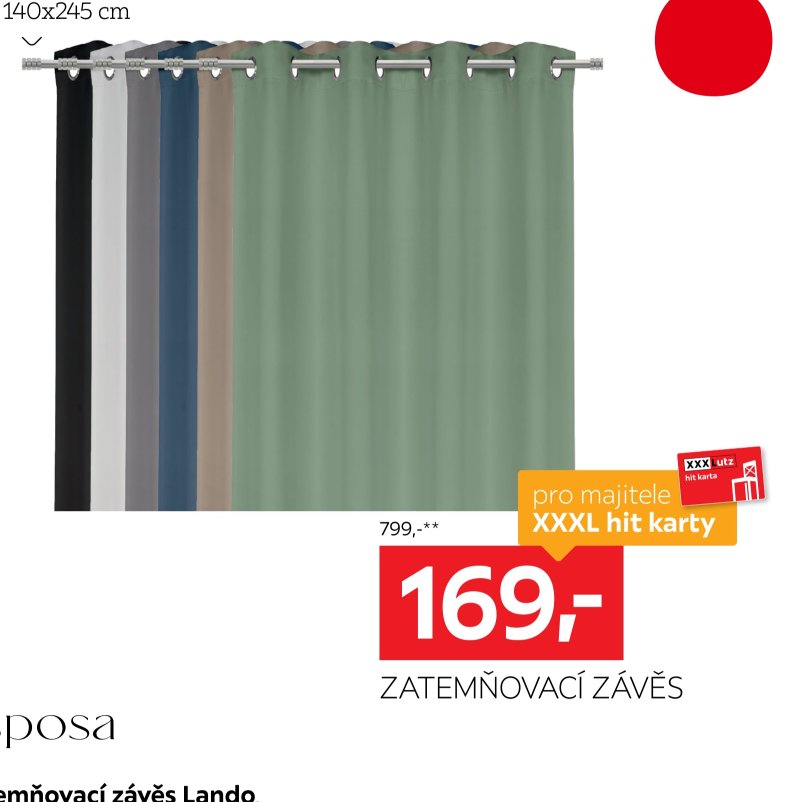 Zatemňovací závěs Lando