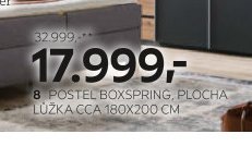 POSTEL BOXSPRING, PLOCHA LŮŽKA CCA 180X200 CM
