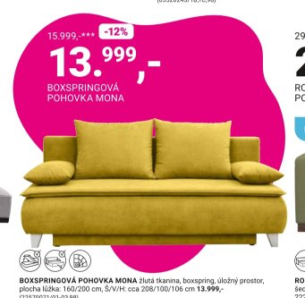 BOXSPRINGOVÁ POHOVKA MONA
