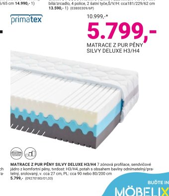 MATRACE Z PUR PĚNY SILVY DELUXE H3/H4