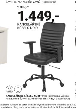 KANCELÁŘSKÉ KŘESLO NOIR