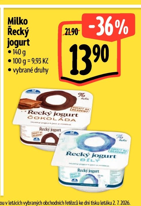 Milko Řecký jogurt