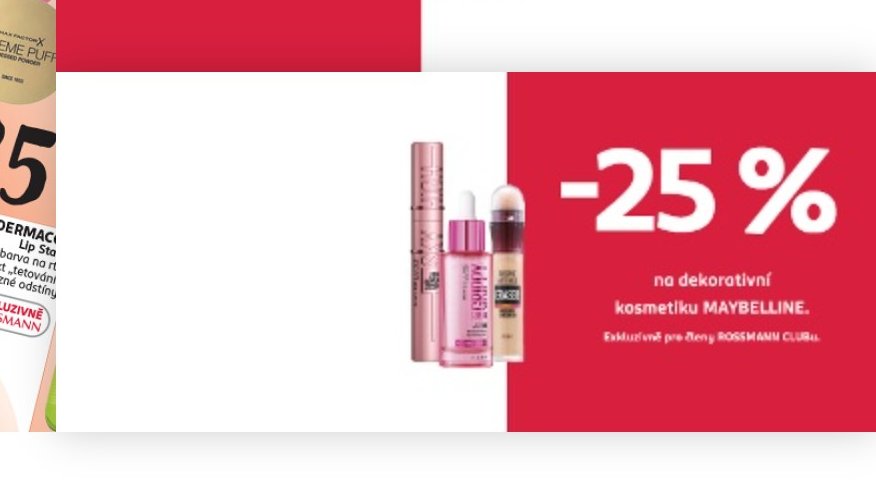 MAYBELLINE dekorativní kosmetika - ROSSMANN drogerie aktualniletaky.eu