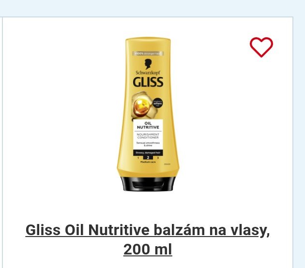 Gliss Oil Nutritive balzám na vlasy, 200 ml