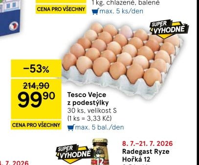 Tesco Vejce z podestýlky