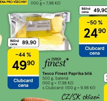 Tesco Finest Paprika bílá 500 g