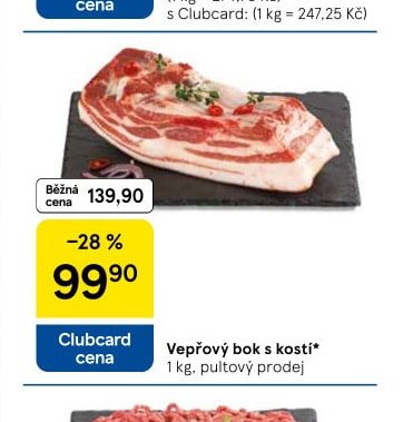 Vepřový bok s kostí 1 kg