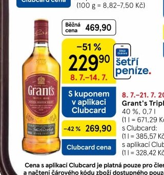 Grant's Triple Wood 40%, 0,7 l