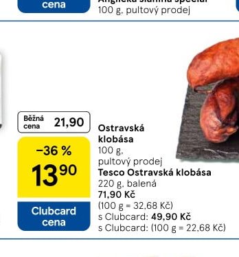 Tesco Ostravská klobása