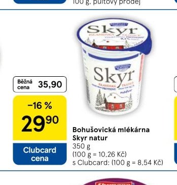 Bohušovická mlékárna Skyr natur