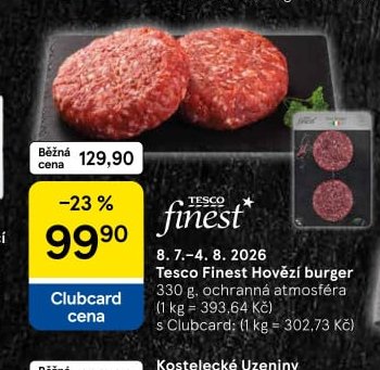 Tesco Finest Hovězí burger