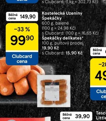Kostelecké Uzeniny Špekáčky