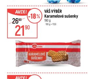 Váš Výběr Karamelové sušenky 190 g