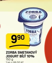 Zorba smetanový jogurt bílý 10%