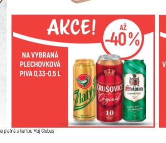 Na vybraná plechovková piva