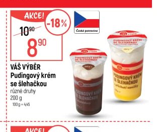 Váš Výběr Pudingový krém se šlehačkou