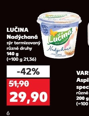 LUČINA Nadýchaná sýr termizovaný