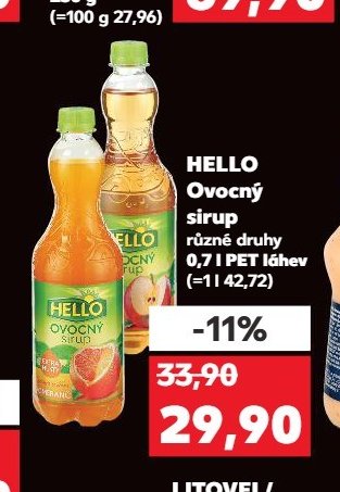 HELLO Ovocný sirup