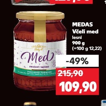 MEDAS Včelí med lesní