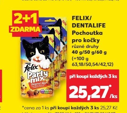 FELIX / DENTALIFE Pochoutka pro kočky
