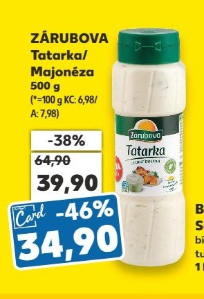 ZÁRUBOVA Tatarka/Majonéza 500 g