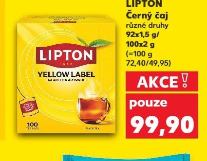 LIPTON Černý čaj různé druhy