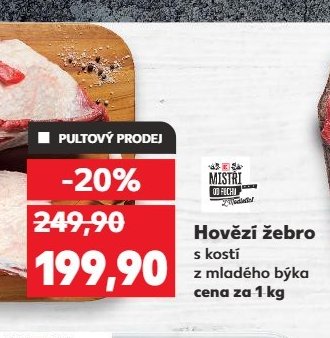 Hovězí žebro s kostí z mladého býka