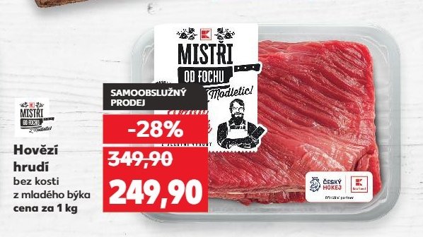 Hovězí hrudí bez kosti z mladého býka