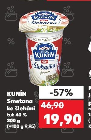 KUNÍN Smetana ke šlehání