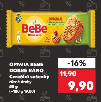 OPAVIA BEBE DOBRÉ RÁNO Cereální sušenky různé druhy 50 g