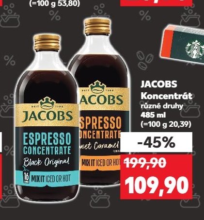 JACOBS Koncentrát různé druhy 485 ml