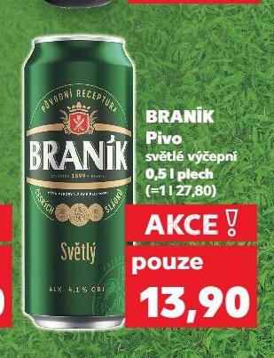 Braník pivo světlé výčepní 0,5 l