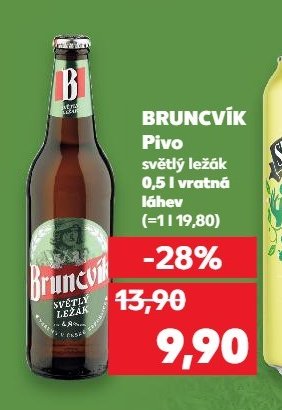 Bruncvík pivo světlý ležák 0,5 l