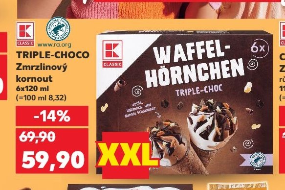 TRIPLE-CHOCO Zmrzlinový kornout 6x120 ml