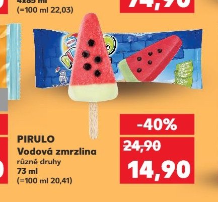 PIRULO Vodová zmrzlina různé druhy 73 ml